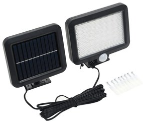 Lampa solara cu senzor de miscare, lumini LED, alb