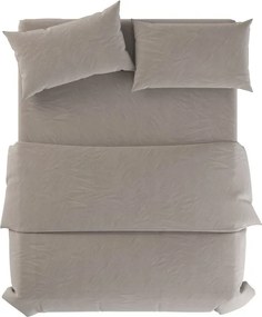 Lenjerie de pat gri deschis/taupe din in pentru pat dublu 200x200 cm Natural – Native Natural