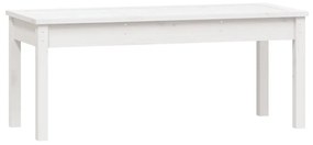 824005 vidaXL Bancă de grădină, alb, 109x44x45 cm, lemn masiv de pin