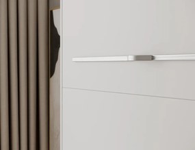 Pat rabatabil Devesto Vertical Wall 160 alb, 160x200 cm – Alb