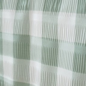 Lenjerie de pat verde din țesătură crep pentru pat dublu, extinsă 230x220 cm Seersucker Gingham Check – Catherine Lansfield