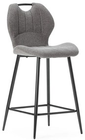 Scaune de bar gri 2 buc. (înălțime șezut 65 cm) Muli – Marckeric