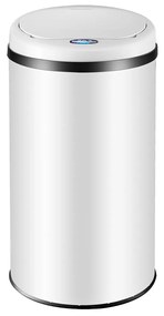Cos gunoi cu senzor 56 L Alb Inox