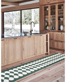 Covor tip traversă pentru interior și exterior verde/crem 70x250 cm Poppy Oregano – Pappelina