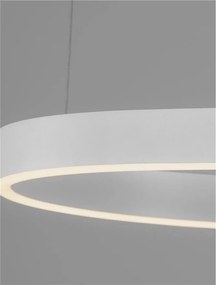 Lustra LED suspendata design modern DUSSA alb, 120x66cm