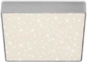 Mini Plafoniera LED argintiu cu efect starlight STAR SKY 21x21cm