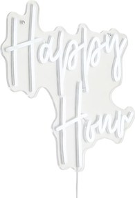 Lampă de perete neon albă inclusiv LED - Happy Hour