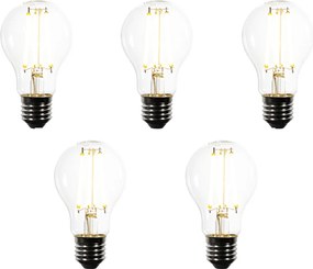 Set de 5 becuri LED E27 dimabile A60 transparente 7.2W 1521lm 3000K
