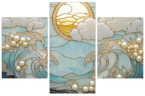 Tablou - Perle 3D în Ocean (90x60 cm)