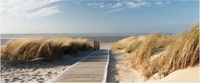 Tablou - Plaja cu nisip de pe insula Langeoog, Germania (120x50 cm)