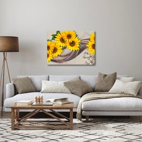 Tablou - Flori strălucitoare de floare soarelui (70x50 cm)