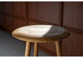 Scaun de bar în culoare naturală din lemn de stejar (înălțime șezut 75 cm) Blanc – Gazzda