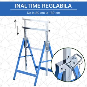 HOMCOM set suport de lucru din tuburi de otel, 68x58x80 cm | Aosom Romania