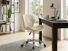 Scaun office AVOLA VELVET, crem deschis