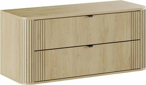 Set dulap baza suspendat 120 cm cu blat Comad Ovalia stejar Cremona