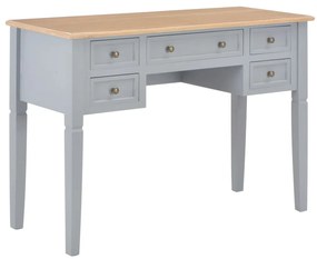 280070 vidaXL Birou de scris, gri, 109,5 x 45 x 77,5 cm, lemn