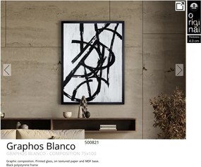 Decoratiune de perete compozitie grafica Graphos Blanco