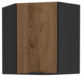 Dulap superior de bucătărie de colț Monzesa 60x60 GN 72 1F (nuc okapi + negru) . 1096953