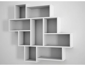 Etajeră de perete PAROLA 103,5x115,5 cm albă