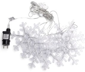 Aigostar - Ghirlandă LED pentru exterior 84 LED, 8 funcții, 1,2 x 1 m, IP44, alb rece, cu fulgi de zăpadă