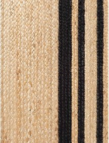 Covor negru/în culoare naturală reversibil/țesut manual din iută 120x170 cm Jutta – Hanse Home