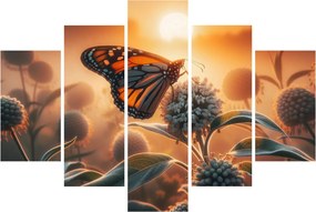 Tablou – Fluture în soare apunând (150x105 cm)