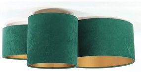 Plafonieră SPACE 3xE27/60W/230V verde/auriu