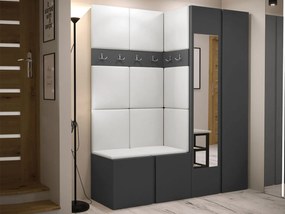 Mobilier hol Tovenaz XII (grafit + Alb) (cu oglindă). 1104821