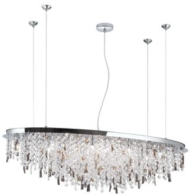 Lustra suspendata cristal K9 design elegant de lux CRYSTALRIVER crom