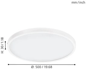 Plafonieră LED reglabilă FUEVA 1 1xLED/25W/230V - Eglo 97275