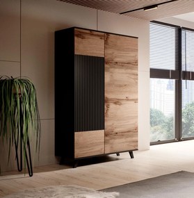 Dulap Random S-1 stejar wotan/negru