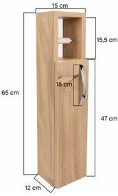 Dulap cu suport de hârtie igienică STAR 65x15 cm maro