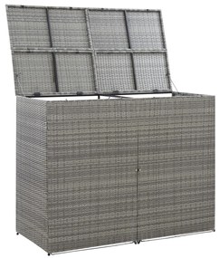 Magazie de pubele dubla, antracit, 153x78x120 cm, poliratan Antracit, 153 x 78 x 120 cm