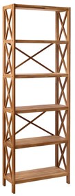 Etajeră în culoare naturală din lemn de stejar 70x198 cm X-Shelf – Unique Furniture