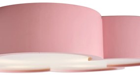 Plafonieră pentru copii roz și alb - Lucille