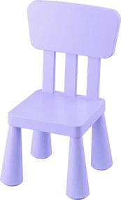 Scăunel din plastic cu spătar, 67x39x36 cm, mov, MC36