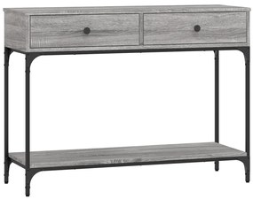 833396 vidaXL Măsuță consolă, gri sonoma, 100x34,5x75 cm, lemn prelucrat