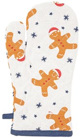 Mănușă de bucătărie cu magnet Home Elements Gingerbread alb, 18 x 32 cm