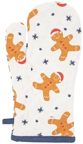 Mănușă de bucătărie cu magnet Home Elements Gingerbread alb, 18 x 32 cm
