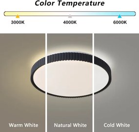 Brilagi - Plafonieră LED dimerizabilă CORVO LED/72W/230V 3000-6000K neagră Ø50 cm + telecomandă