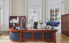 Birou lemn masiv Toronto Imperial 280x230/, 330 × 240 × 77 cm - 330x240x77cm