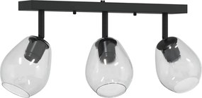 vidaXL Spot de tavan Negru 54 x 13 x 26 cm Sticlă și Metal