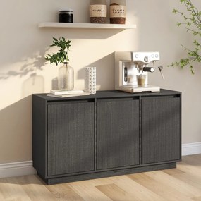 813811 vidaXL Servantă, gri, 111x34x60 cm, lemn masiv de pin