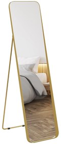 HOMCOM Oglindă Rotundă Auriu 40x160cm | Aosom Romania