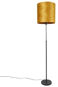 Lampă de podea neagră cu abajur auriu 40 cm reglabil - Parte