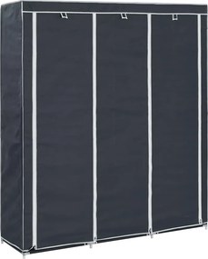 vidaXL Dulap cu bare și compartimente, negru, 150x45x175 cm
