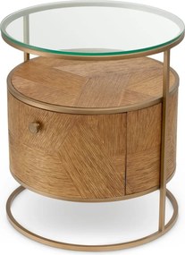 Noptiera, Masuta LUX, Furnir de stejar, Velutto