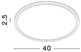 Plafoniera LED design slim DIXIE 40cm