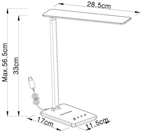 Globo 58400W - LED Lampă de masă dimmabilă BULLA LED/5W/230V