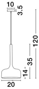 Pendul design modern Ã˜20cm Nuorese NVL-8942202